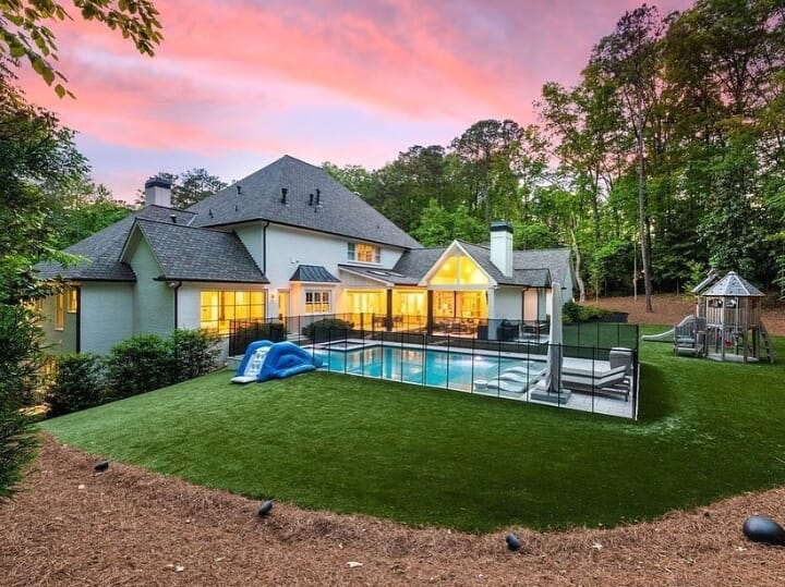Luxury Realestate in Atlanta, Georgia, USA. Backyard