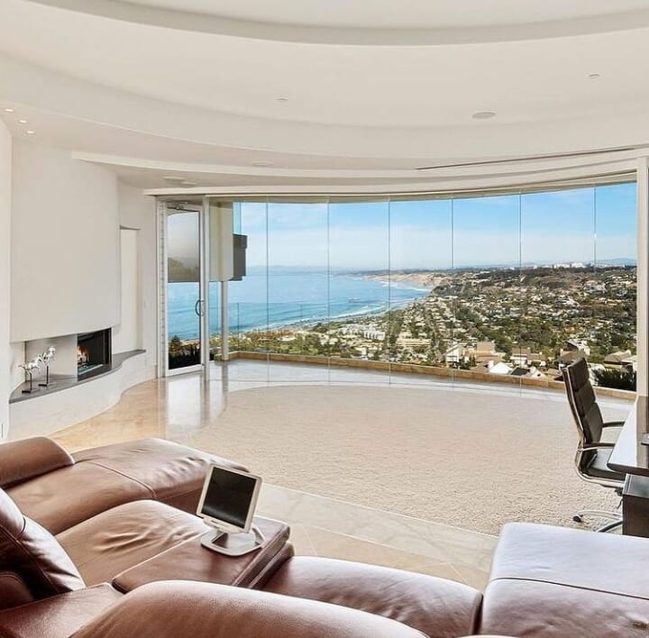 Realestate California, USA. Interior at day time with ocean views